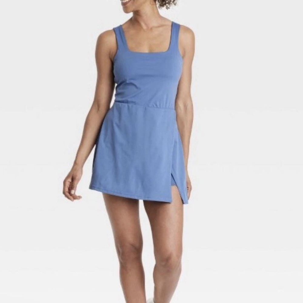 All In Motion Women’s‎ Blue Athletic Tennis Dress Skort Sleeveless Activewear